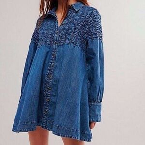 Free People | Denim Find Me Now Mini Dress - Small